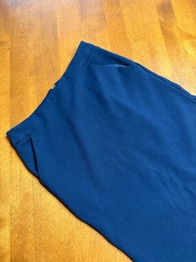 a new day Navy High-Waist Skirt with Exposed Zipper with pockets  -Size 2